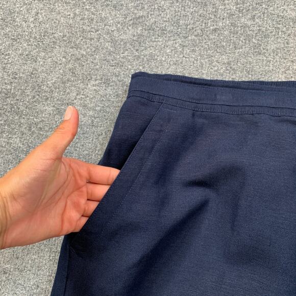 Cubavera Pants Mens XL Extra Large Navy Linen Blend Drawstring Tie Breathable - Picture 3 of 10